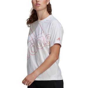 adidas Womens Activewear Cotton Big-Logo T-Shirt,X-Small